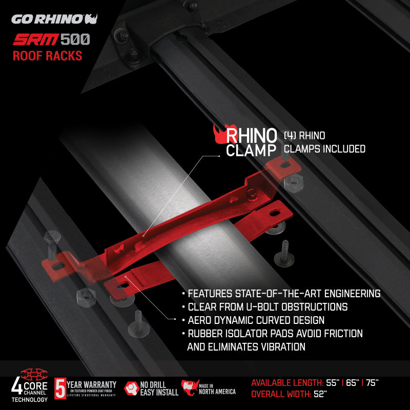 Go Rhino SRM 500 Roof Rack - 65in Go Rhino Roof Baskets  AXOPROS