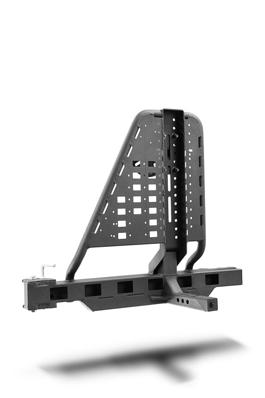 Go Rhino Swing-A-Way Hitch Mounted Tire Carrier (Lic. Plate Lights Not Included) - Textured Black Go Rhino Tire Carriers  AXOPROS