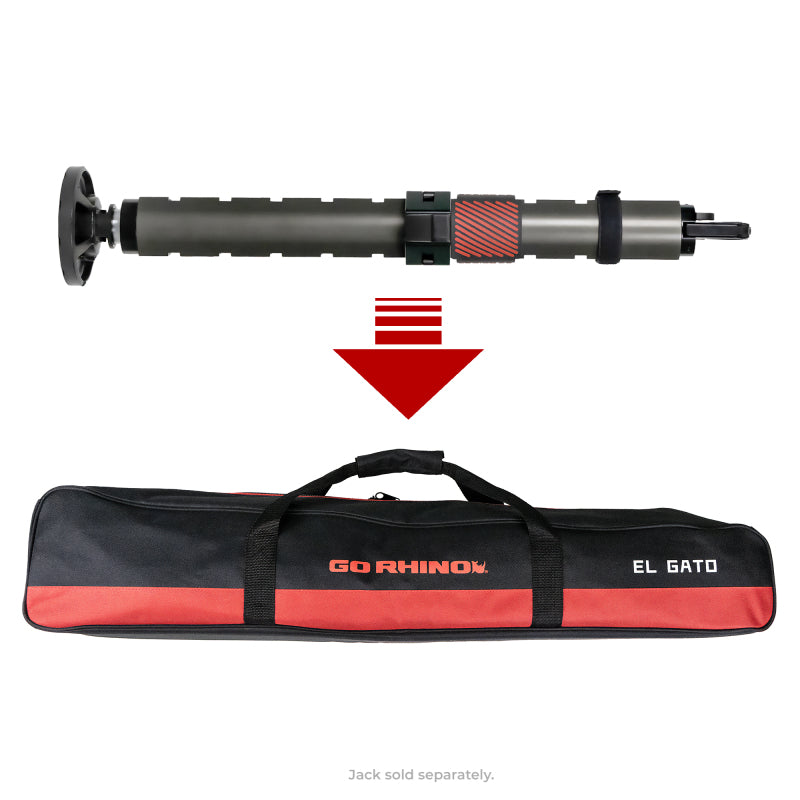 Go Rhino XVenture Gear El Gato EG1 Hydraulic Jack Bag - Black/Red Nylon Go Rhino Jacks  AXOPROS