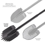 Go Rhino Xventure Gear Sharktooth Stackable Shovel - Textured Black