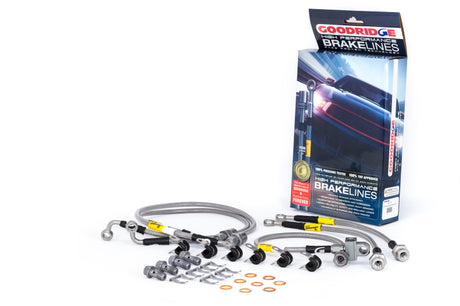 Goodridge 00-06 Chevrolet Tahoe (w/Rear Disc w/o Stabila Trak) Stainless Steel Brake Line Kit Goodridge Brake Line Kits  AXOPROS