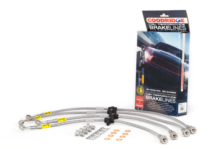 Goodridge 02-06 Acura RSX Type S Stainless Steel Brake Line Kit Goodridge Brake Line Kits  AXOPROS