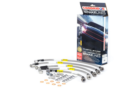 Goodridge 04-06 Cadillac CTS-V (w/Brembo Brakes) Stainless Steel Brake Line Kit Goodridge Brake Line Kits  AXOPROS