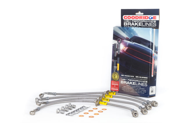 Goodridge 04-08 Acura TSX Stainless Steel Brake Line Kit Goodridge Brake Line Kits  AXOPROS