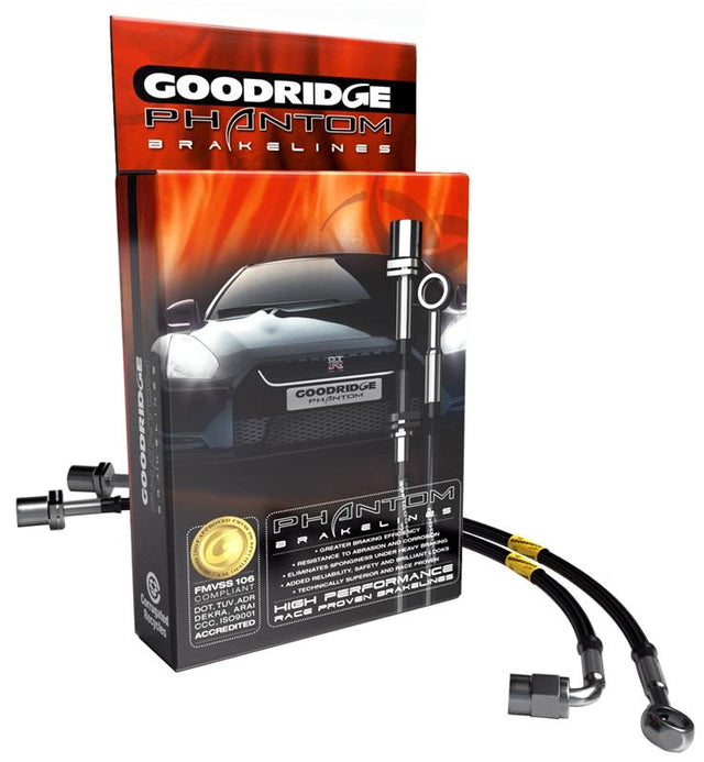 Goodridge 08-14 Subaru Impreza STi (w/Brembo Calipers) Phantom Stainless Steel Brake Line Kit Goodridge Brake Line Kits  AXOPROS