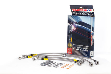 Goodridge 09-15 Nissan Maxima Stainless Steel Brake Line Kit Goodridge Brake Line Kits  AXOPROS