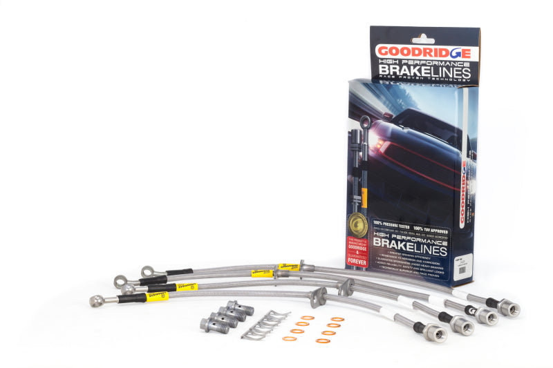 Goodridge 15-16 Subaru STi (w/ Brembo Calipers) Stainless Steel Brake Line Kit Goodridge Brake Line Kits  AXOPROS
