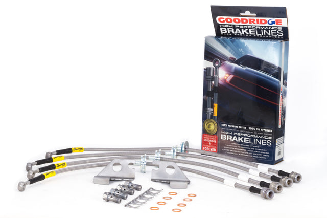 Goodridge 15-17 Chevrolet SS Stainless Steel Brake Line Kit Goodridge Brake Line Kits  AXOPROS