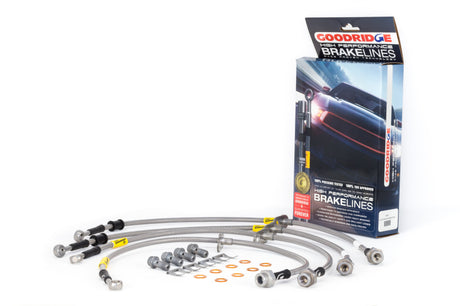 Goodridge 17-21 Honda Civic Hatchback Stainless Steel Brake Line Kit Goodridge Brake Line Kits  AXOPROS