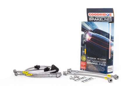 Goodridge 92-95 Honda Civic All Models w/ Rear Drum / 93-00 Del Sol Rear Drum SS Brake Lines Goodridge Brake Line Kits  AXOPROS