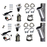 Granatelli 2.5in Aluminized Mild Steel Electronic Dual Exhaust Cutout w/Slip Fit & Band Clamp Granatelli Motor Sports Exhaust Cutouts  AXOPROS