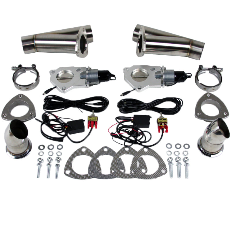 Granatelli 2.5in Stainless Steel Electronic Dual Exhaust Cutout Granatelli Motor Sports Exhaust Cutouts  AXOPROS