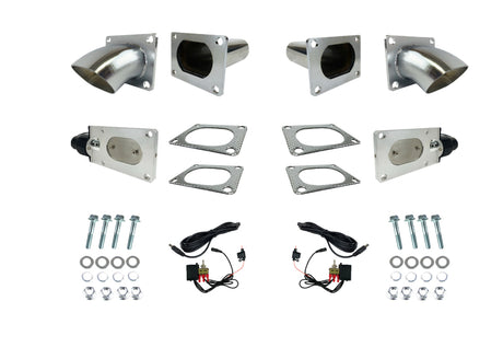 Granatelli 3.0in Oval Stainless Steel Electronic Dual Exhaust Cutout Granatelli Motor Sports Exhaust Cutouts  AXOPROS