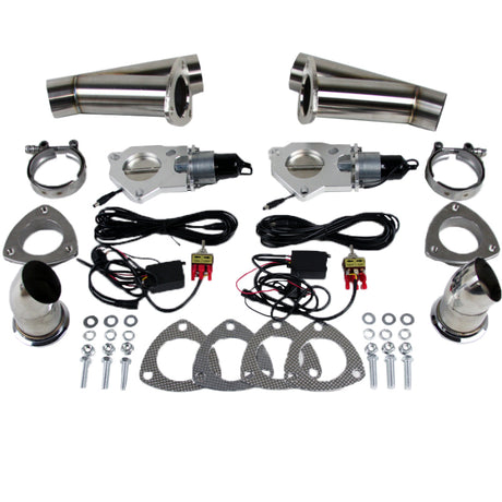Granatelli 3.0in Stainless Steel Electronic Dual Exhaust Cutout Granatelli Motor Sports Exhaust Cutouts  AXOPROS