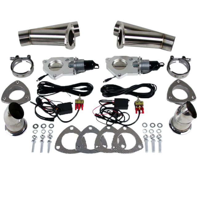 Granatelli 3.0in Stainless Steel Electronic Dual Exhaust Cutout Granatelli Motor Sports Exhaust Cutouts  AXOPROS