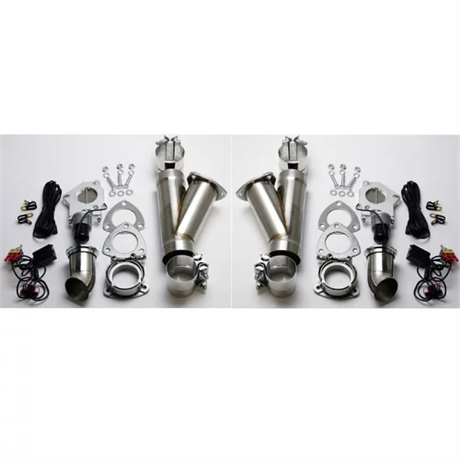 Granatelli 3.0in Stainless Steel Electronic Dual Exhaust Cutout w/Slip Fit & Band Clamp Granatelli Motor Sports Exhaust Cutouts  AXOPROS