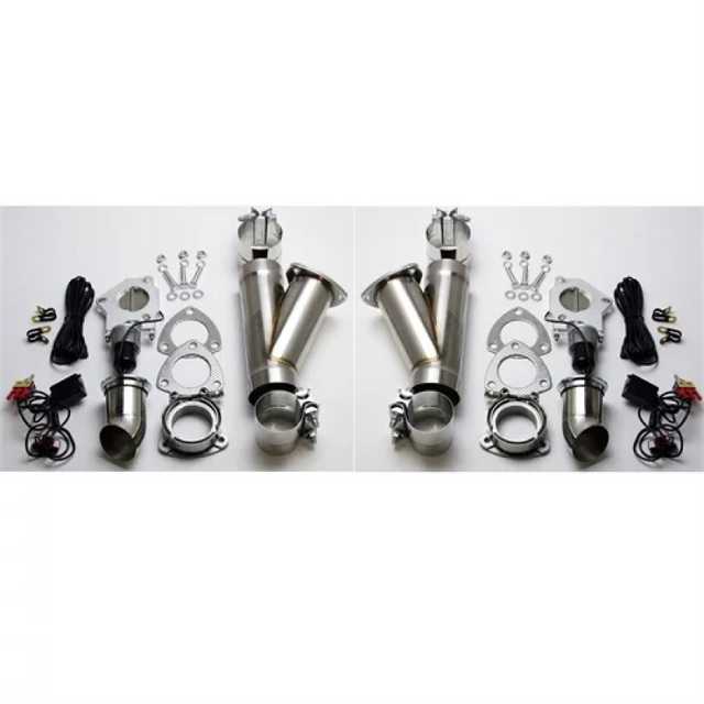 Granatelli 3.0in Stainless Steel Electronic Dual Exhaust Cutout w/Slip Fit & Band Clamp Granatelli Motor Sports Exhaust Cutouts  AXOPROS