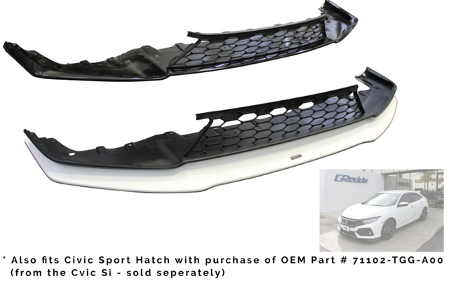 GReddy 2017+ Honda Civic Si Coupe/Sedan Front Lip Spoiler GReddy Lips & Splitters  AXOPROS