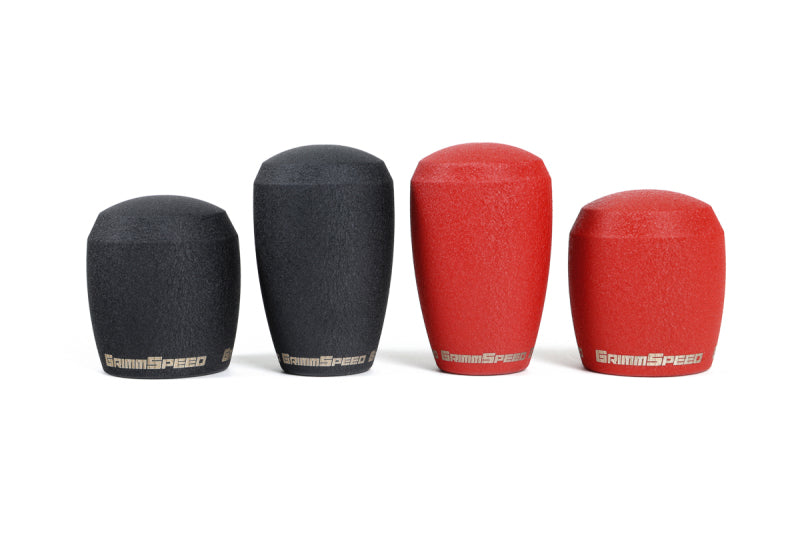 GrimmSpeed Stubby Shift Knob Stainless Steel Red - M12x1.25 GrimmSpeed Shift Knobs  AXOPROS
