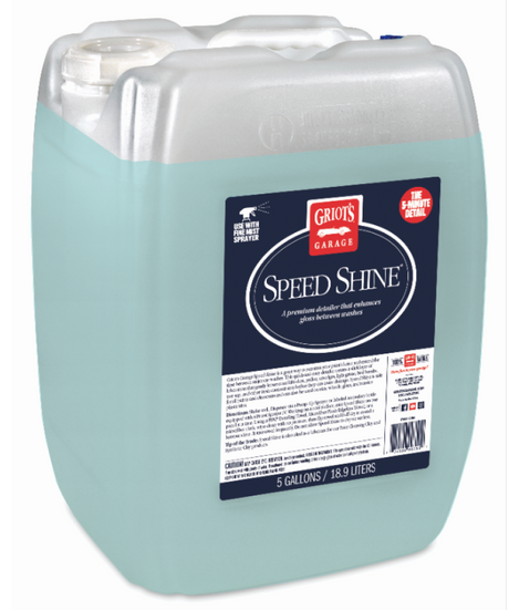 Griots Garage Speed Shine - 5 Gallons (Minimum Order Qty of 2 - No Drop Ship) Griots Garage Car Waxes  AXOPROS