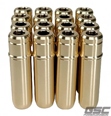 GSC P-D Ford 5.0L Coyote Gen 1/Gen 2 (STD) Intake/Exhaust Valve Guide w/Stopper - Set of 16 GSC Power Division Valve Guides  AXOPROS