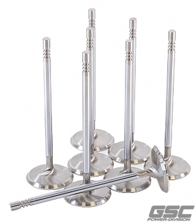 GSC P-D Ford Voodoo/Predator 32.5mm Head STD 109.8mm Long Chrm Super Alloy Exhaust Valve - Set of 8 GSC Power Division Valves  AXOPROS
