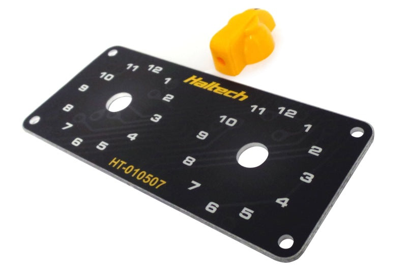 Haltech Dual Switch Panel Kit w/Yellow Knob Haltech Switch Panels  AXOPROS