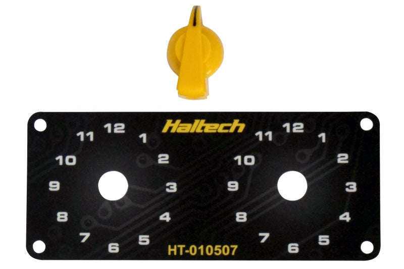 Haltech Dual Switch Panel Kit w/Yellow Knob Haltech Switch Panels  AXOPROS