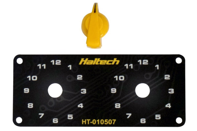Haltech Dual Switch Panel Kit w/Yellow Knob Haltech Switch Panels  AXOPROS