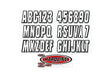 Hardline Boat Lettering Registration Kit 3 in. - 320 Silver/Black Hardline Stickers/Decals/Banners  AXOPROS