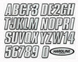 Hardline Boat Lettering Registration Kit 3 in. - 800 Silver/Black Hardline Stickers/Decals/Banners  AXOPROS