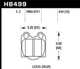 Hawk 00-05 Lexus IS300 HPS Street Rear Brake Pads Hawk Performance Brake Pads - Performance  AXOPROS
