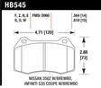 Hawk 03-07 G35/350z w/ Brembo Performance Ceramic Street Front Brake Pads Hawk Performance Brake Pads - Performance  AXOPROS