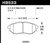 Hawk 05-08 LGT D1078 HP+ Street Front Brake Pads Hawk Performance Brake Pads - Performance  AXOPROS