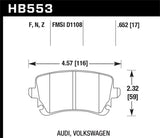 Hawk 06-07 Audi A6 Quattro / 03-04 RS6 / 04-08 S4 HPS Street Rear Brake Pads Hawk Performance Brake Pads - Performance  AXOPROS