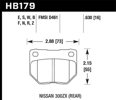 Hawk 06-07 WRX DTC-30 Rear Race Pads Hawk Performance Brake Pads - Racing  AXOPROS
