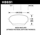Hawk 06-14 Mazda MX-5 DTC-60 Race Front Brake Pads Hawk Performance Brake Pads - Racing  AXOPROS