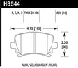 Hawk 06 Audi A6 Quattro Avant/06-09 A6 Quattro HT-10 Rear Brake Pads Hawk Performance Brake Pads - Racing  AXOPROS