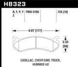 Hawk 06 Chevy Avalanche 2500 / GMC Truck / Hummer Super Duty Street Rear Brake Pads Hawk Performance Brake Pads - Performance  AXOPROS