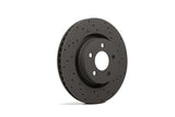 Hawk 07-15 Audi Q7 / 08-16 Porsche Cayenne Talon Cross Drilled and Slotted Front Rotors (Pair) Hawk Performance Brake Rotors - Slot & Drilled  AXOPROS