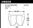 Hawk 08-11 Audi R8/07-08 RS4/03-04 RS6 / 02-03 VW Phaeton DTC-60 Front Race Brake Pads Hawk Performance Brake Pads - Racing  AXOPROS