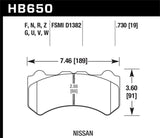 Hawk 09-11 Nissan GT-R DTC-60 Motorsports Front Brake Pads Hawk Performance Brake Pads - Racing  AXOPROS