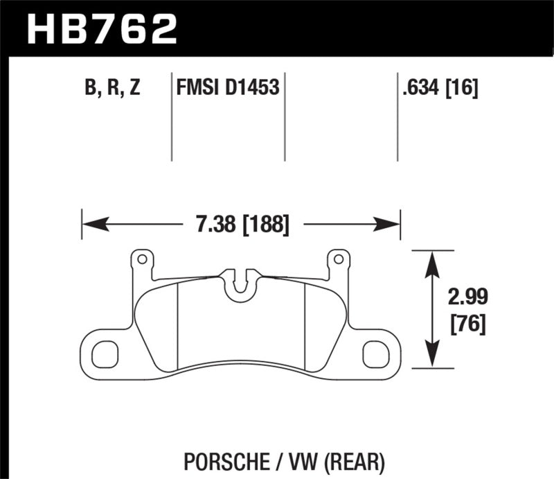 Hawk 11-17 Porsche Cayenne / 11-16 VW Touareg Performance Ceramic Street Rear Brake Pads Hawk Performance Brake Pads - Performance  AXOPROS
