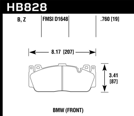 Hawk 12-17 BMW M6 / 14-17 BMW M6 Gran Coupe / 13-16 BMW M5 HPS 5.0 Front Brake Pads Hawk Performance Brake Pads - Performance  AXOPROS