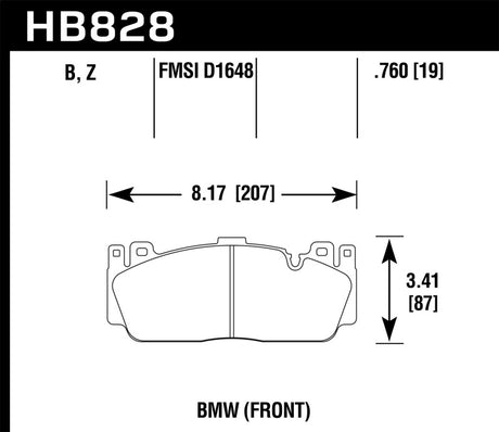 Hawk 12-17 BMW M6 / 14-17 BMW M6 Gran Coupe / 13-16 BMW M5 HPS 5.0 Front Brake Pads Hawk Performance Brake Pads - Performance  AXOPROS
