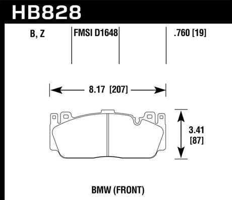 Hawk 12-17 BMW M6 / 14-17 BMW M6 Gran Coupe / 13-16 BMW M5 Performance Ceramic Front Brake Pads Hawk Performance Brake Pads - Performance  AXOPROS