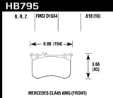 Hawk 14-17 Mercedes-Benz CLA 45 AMG/15-17 Mercedes-Benz GLA 45 AMG HPS 5.0 Front Brake Pads Hawk Performance Brake Pads - Performance  AXOPROS