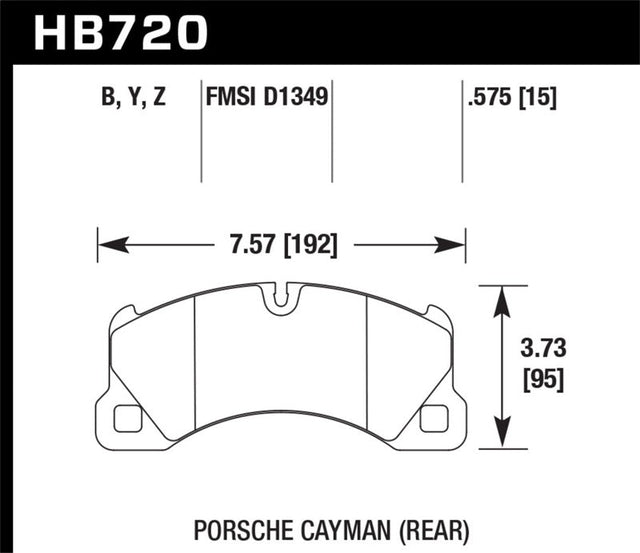 Hawk 15-17 Porsche Cayenne Front HPS 5.0 Brake Pads Hawk Performance Brake Pads - Performance  AXOPROS
