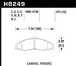 Hawk 1998-2002 Chevrolet Camaro SS 5.7 HPS 5.0 Front Brake Pads Hawk Performance Brake Pads - Performance  AXOPROS