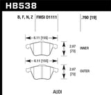 Hawk 2009-2009 Audi A4 Cabriolet HPS 5.0 Front Brake Pads Hawk Performance Brake Pads - Performance  AXOPROS